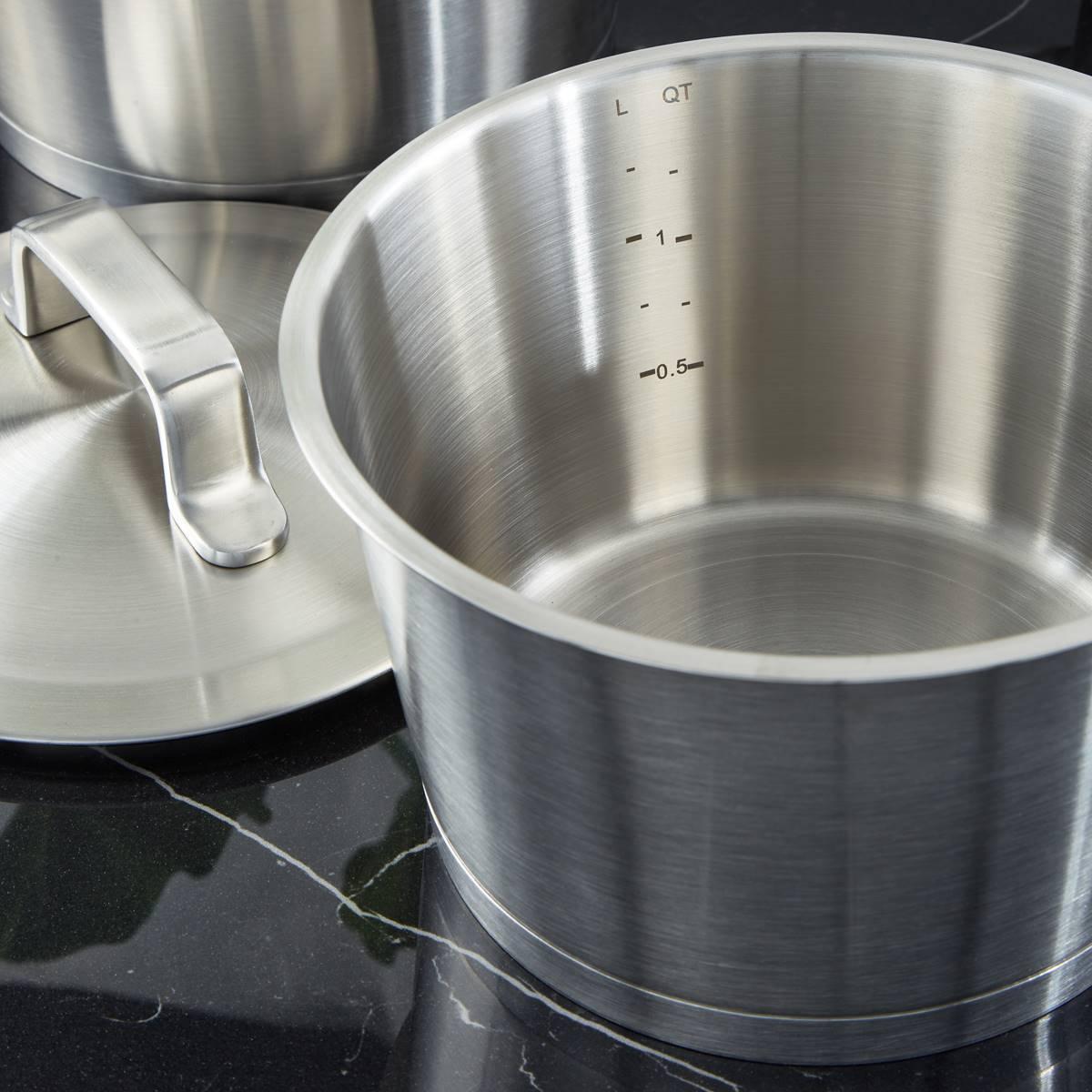 BergHOFF Meta 10pc. Recycled 18/10 Stainless Steel Cookware Set