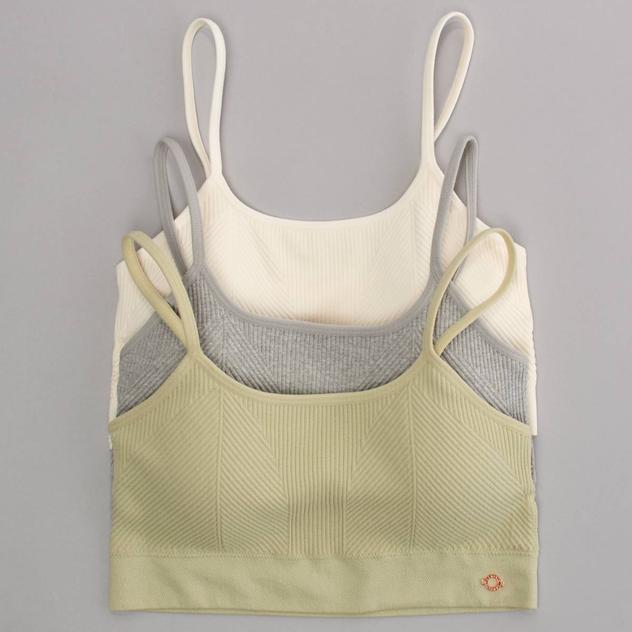 Womens Danskin 3pk. Seamless Thick Rib Bralettes DS2975-3PKZ