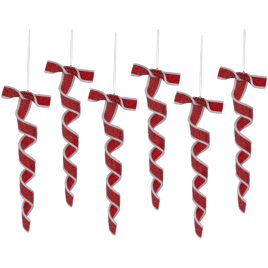 Northlight 6ct. Frosted Candy Twist Christmas Ornaments