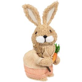 Northlight Seasonal Plush Boy Rabbit w/ Carrots Easter Figurine