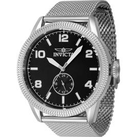 Mens Invicta Vintage Black Dial Mesh Band Watch - 47134