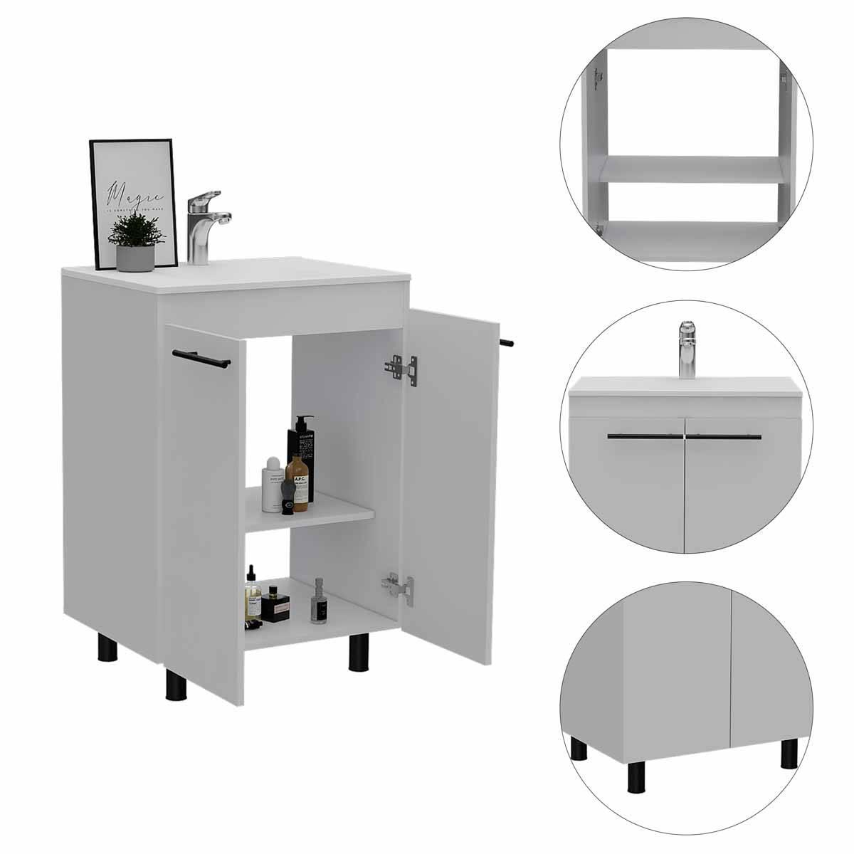 FM FURNITURE Selma 24" Freestanding Vanity Cabinet