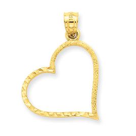 Gold Classics(tm) 14kt.  Gold Reversible Heart Pendant