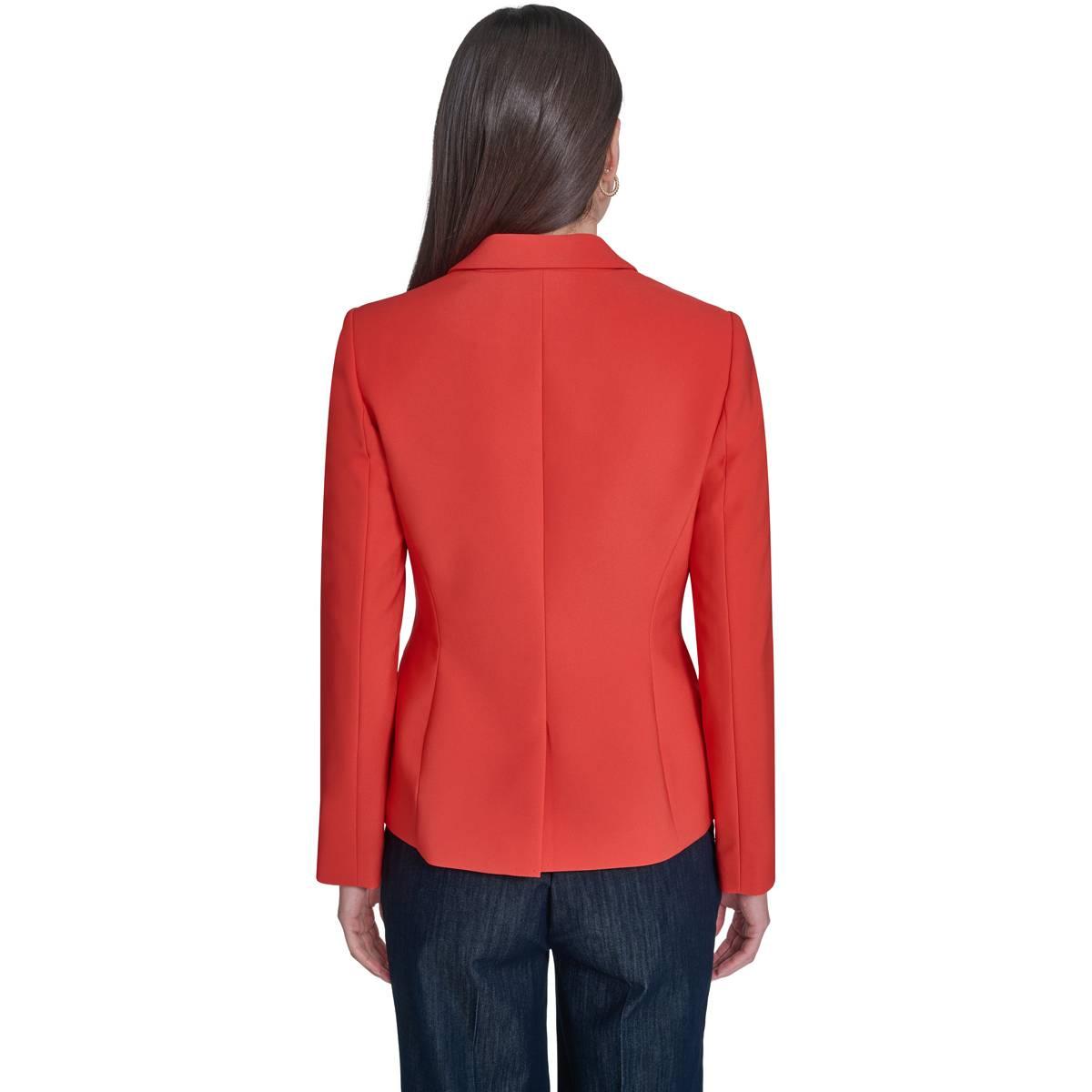 Womens Tommy Hilfiger Long Sleeve One Button Solid Blazer