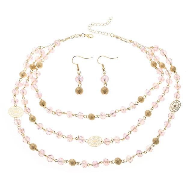 Ashley Cooper™ Layered Bead Filigree Necklace & Earrings Set