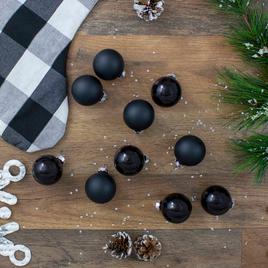 Northlight Seasonal 10ct. Black Glass Ball Christmas Ornaments