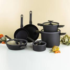 BergHOFF Leo 10pc. Non-stick Ceramic Cookware Set w/ Glass Lid