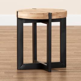 Baxton Studio Horace Natural Brown Finished Wood End Table