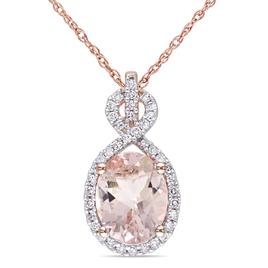 Gemstone Classics(tm) 10kt. Rose Gold Morganite Pendant