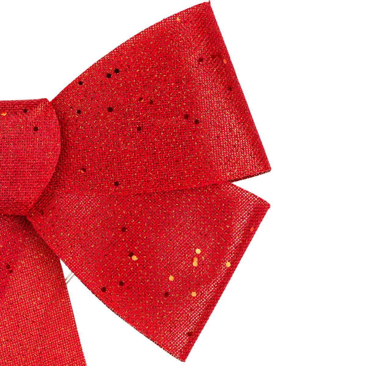 Northlight Seasonal LED Red Burlap Bow Christmas Décor