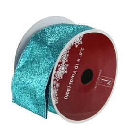 Pack of 12 Shimmering Teal Green Solid Wired Christmas Craft Ribb