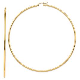 Gold Classics(tm) 14kt. Gold Polished 90.5mm Hoop Earrings