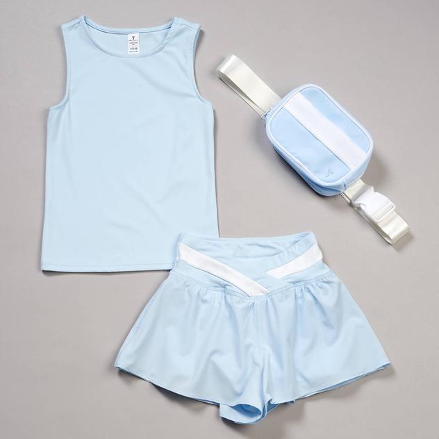 Girls (7-14) Yogalicious® Tank with Shorts & Fanny Pack