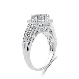 Nova Star® 1ctw. Lab Grown Diamond Cushion Cluster Bridal Ring