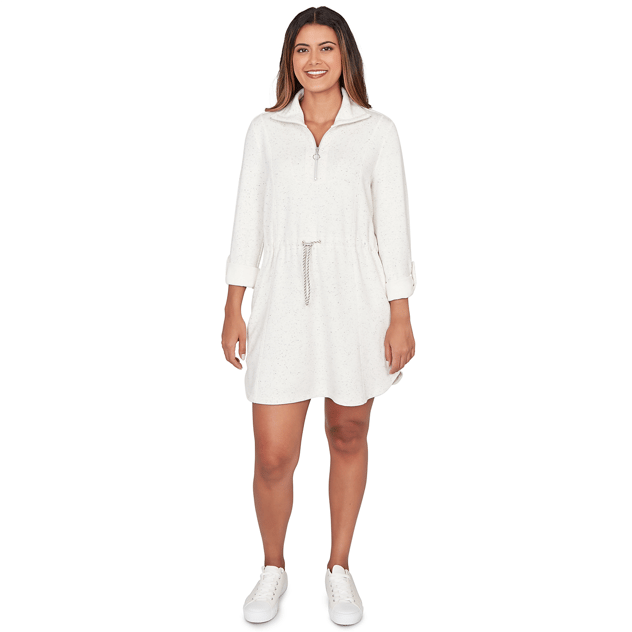 Womens Ruby Rd. Jetsetter Speckled Ultra Knit Sweater Dress