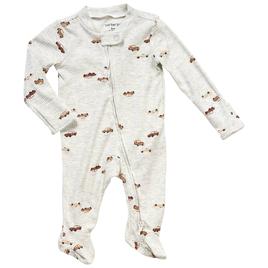 Baby Boy (NB-9M) Carters(R) Car Ribbed Zipper Footie Pajamas