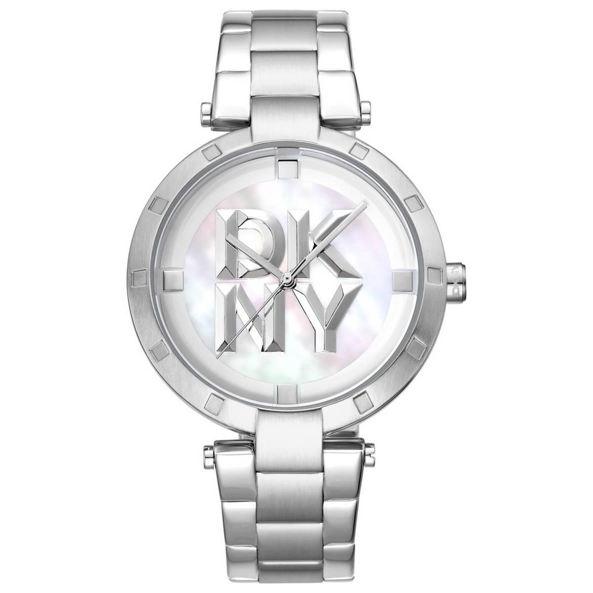 Womens DKNY Essential Logo Mother of Pearl Watch - DK1L041M045