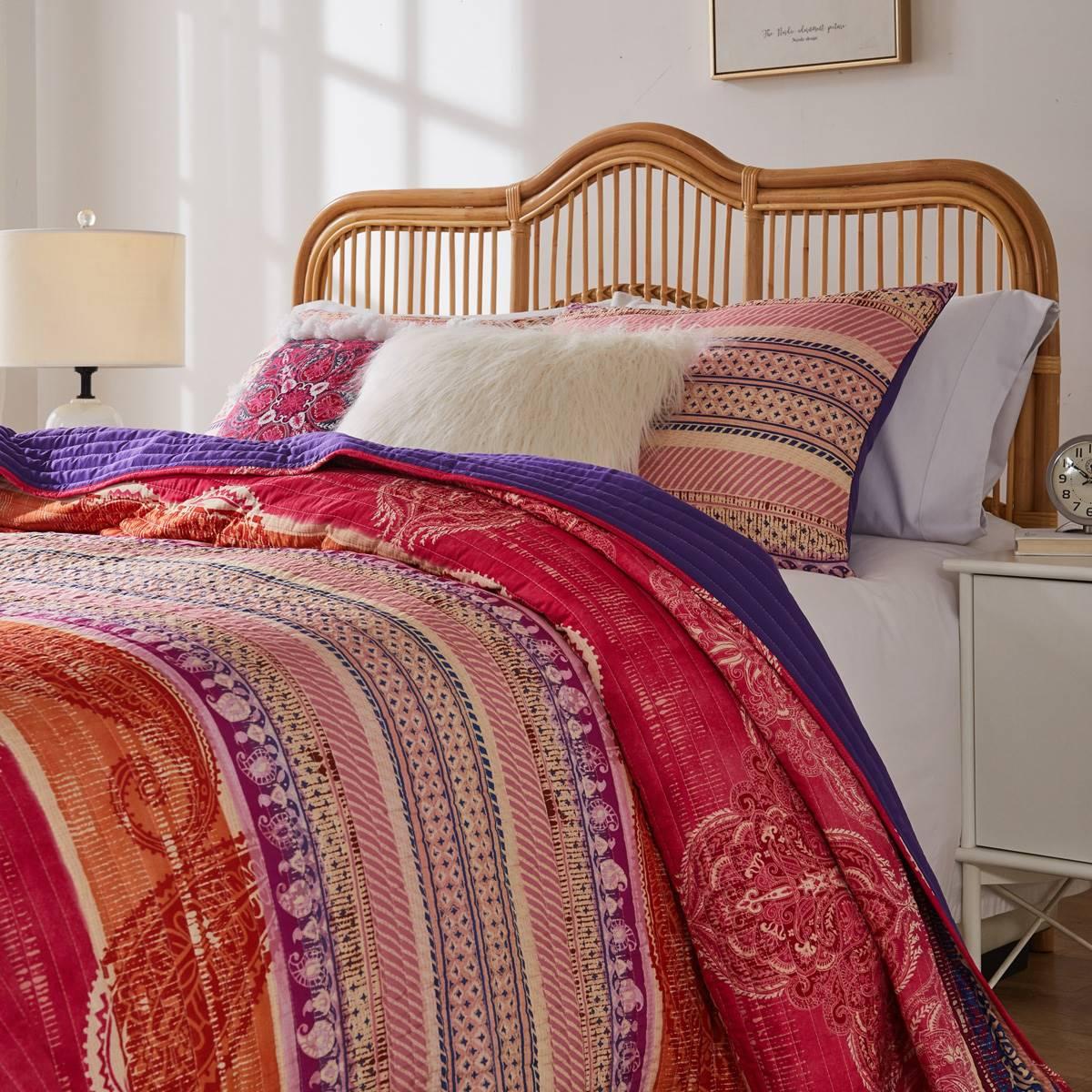 Greenland Home Fashions™ Aurora Mid-Century Boho Pink Quilt Set