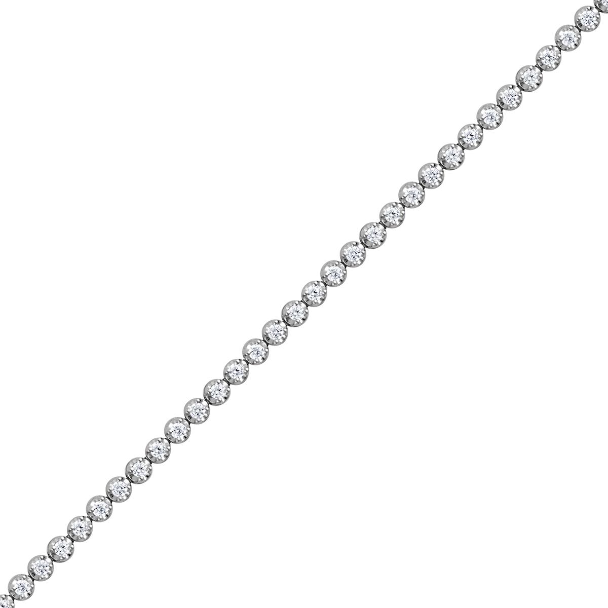 Nova Star® 7in. Sterling Silver 1ctw. Lab Grown Diamond Bracelet