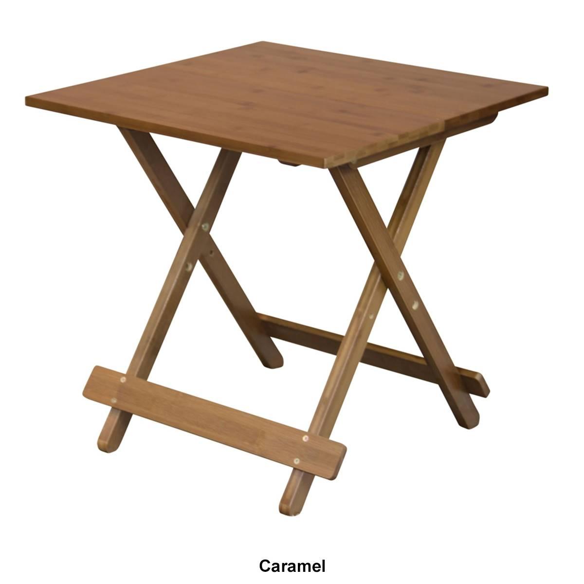 eccostyle™ Solid Bamboo Folding Side Table