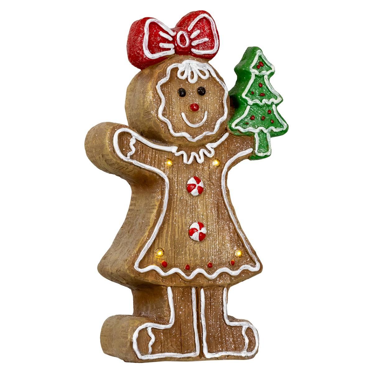 Northlight Seasonal 15.2in. LED Gingerbread Girl Christmas Figure