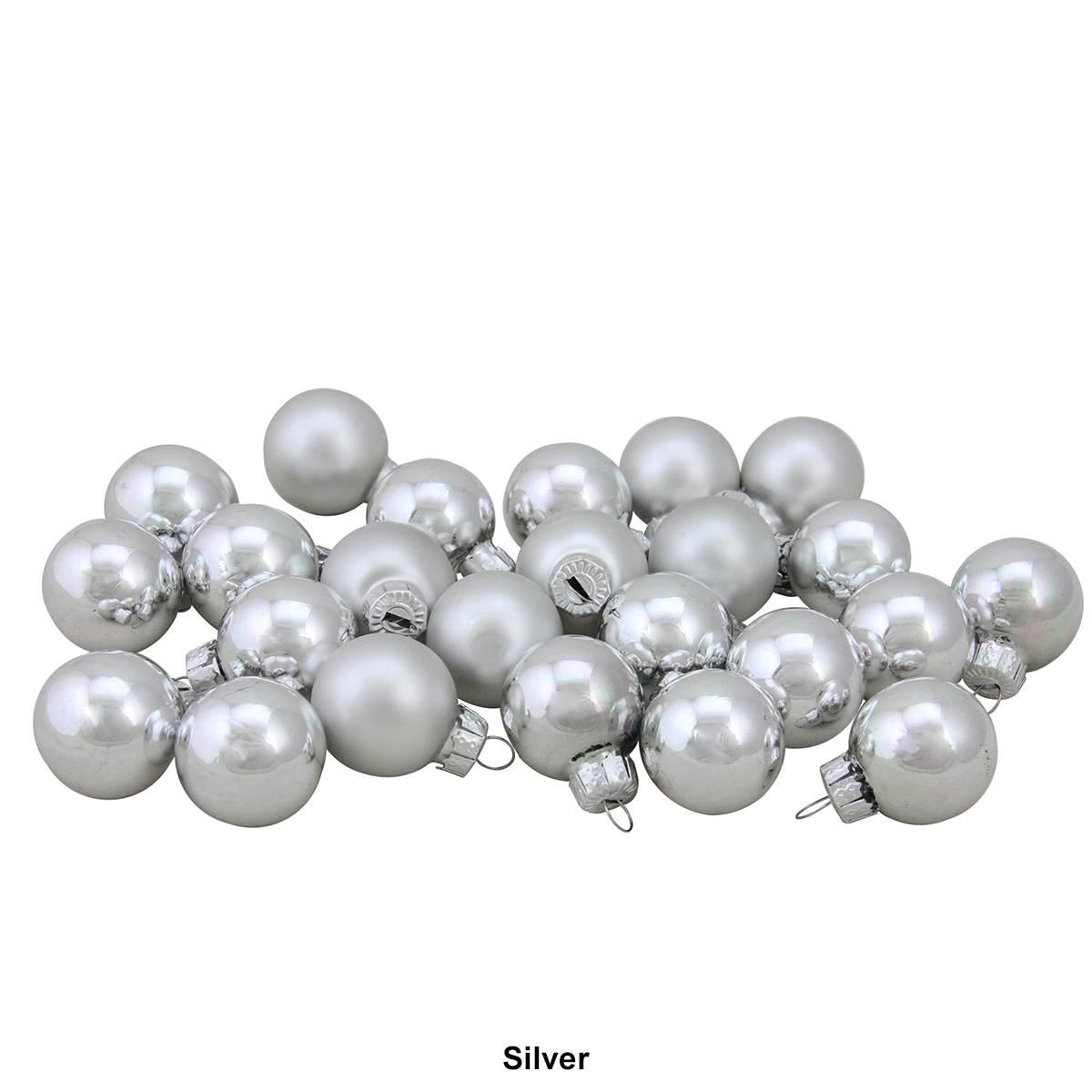 Northlight Seasonal 24ct. Glass Christmas Ball Ornaments
