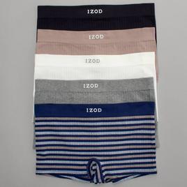 Juniors IZOD® 5pk. Striped Ribbed Boyshort Panties-IZ70575BV