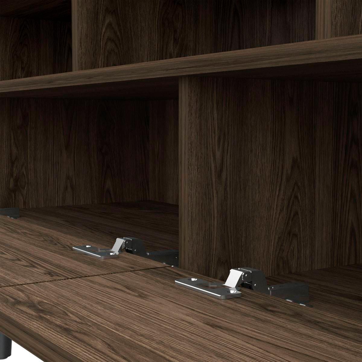 FM FURNITURE Hamburg Dark Walnut TV Stand