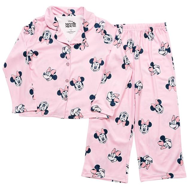 Girls (4-10) Disney Minnie Mouse Long Sleeve 2pc. Pajama Set