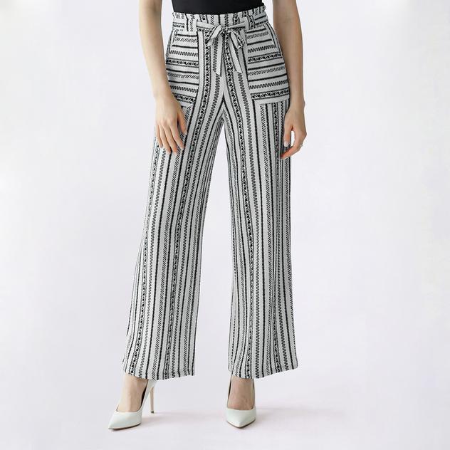 Juniors Derek Heart Pork Chop Pocket Palazzo Pants - Egret