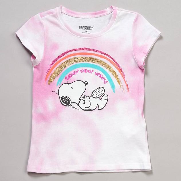 Girls (4-6x) Peanuts™ Snoopy Color Your World Rainbow Tee