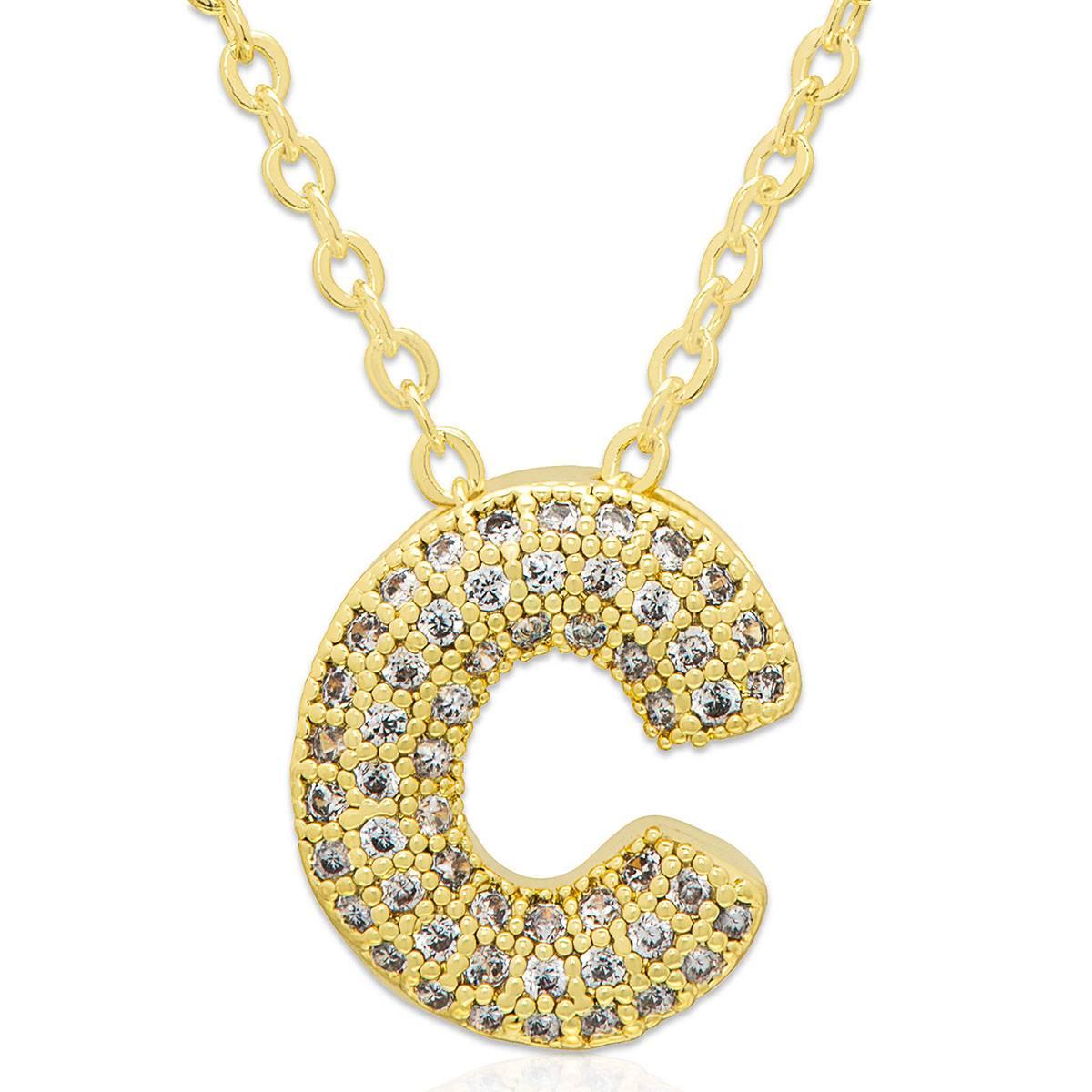 Accents by Gianni Argento 14kt. Gold Bubble Initial C Pendant