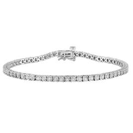 Nova Star(R) Lab Grown Diamond Sterling Silver Tennis Bracelet