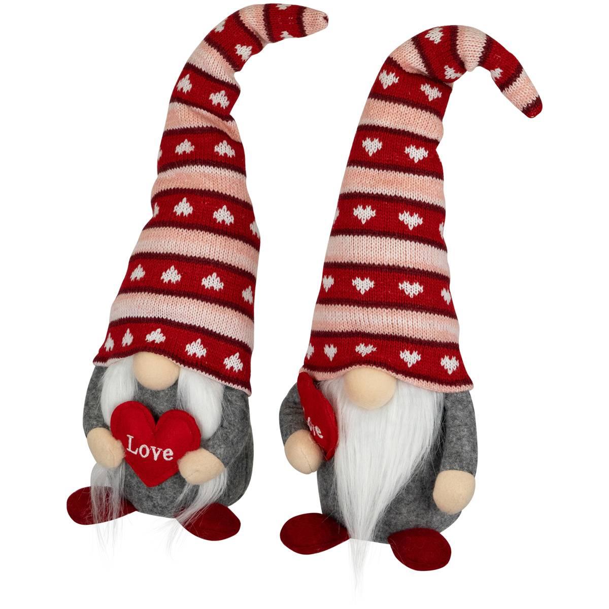 Northlight Seasonal Girl & Boy Valentine''s Day Gnomes - Set of 2