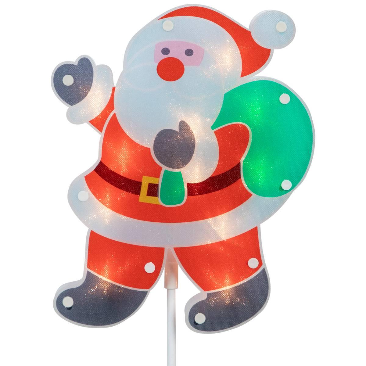 Northlight Seasonal Christmas Santa Pathway Markers - Set of 3
