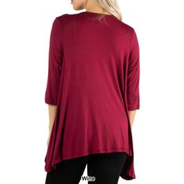 Womens 24/7 Comfort Elbow Length Open Cardigan