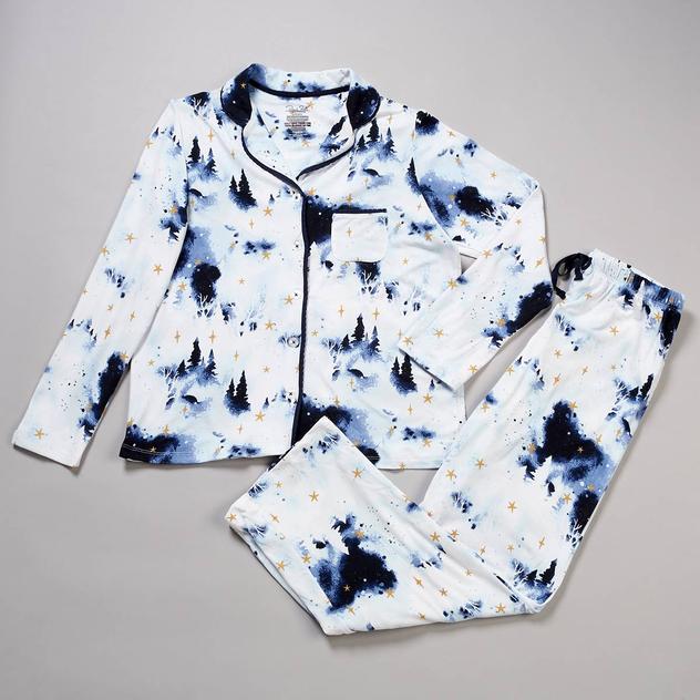 Womens René Rofé® Long Sleeve Winter Scene Pajama Set