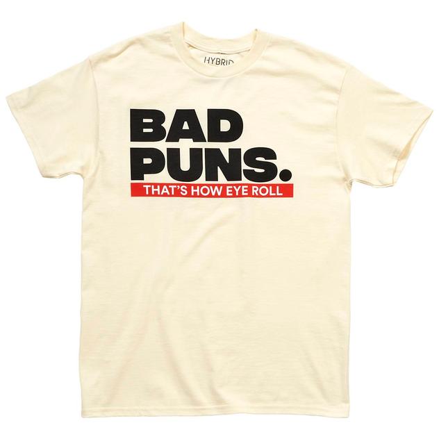 Young Mens Hybrid Promotions Bad Puns Short Sleeve Graphic Tee