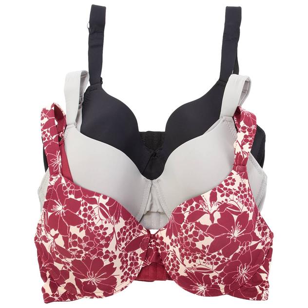 Womens René Rofé® 3pk. Demi Light Padded Bras B28014XH3-H949L