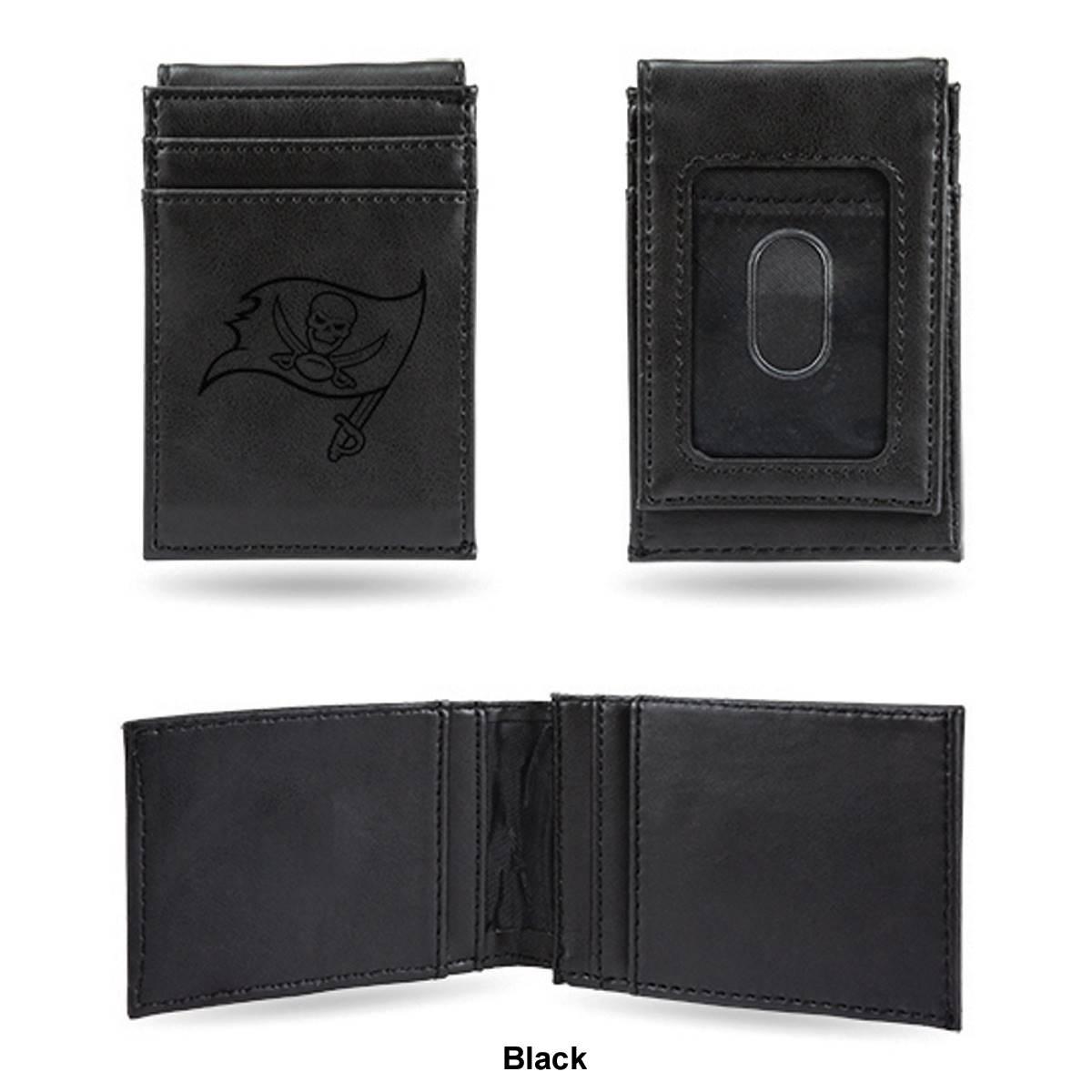 Mens NFL Tampa Bay Buccaneers Faux Leather Front Pocket Wallet