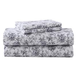 Laura Ashley Faye Toile Cotton Flannel Sheet Set