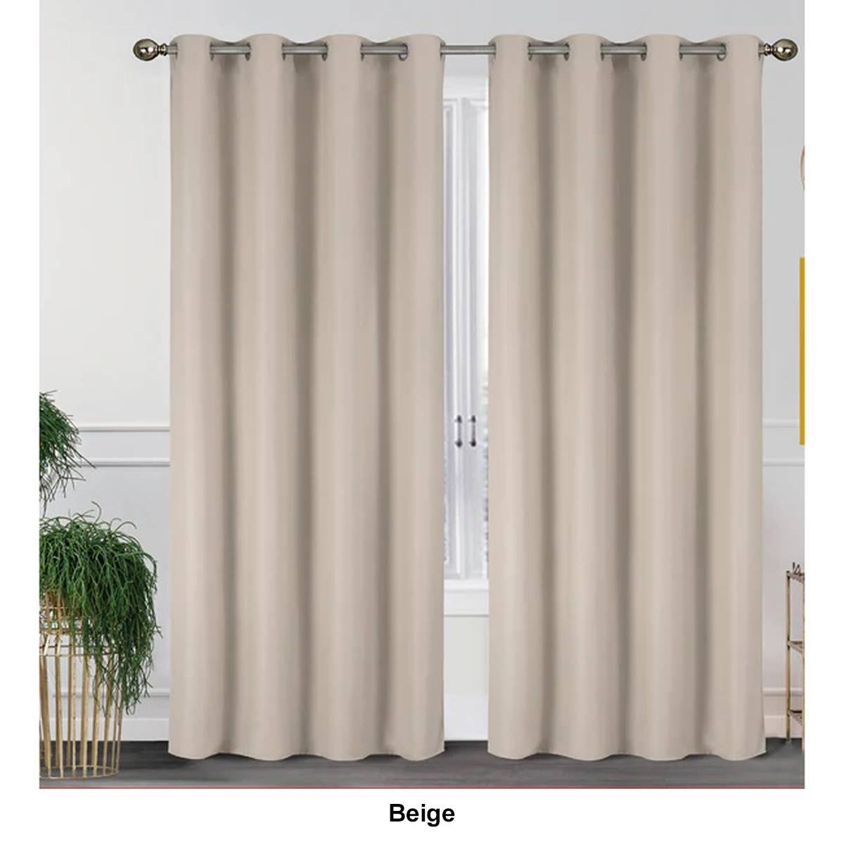 J&V Textiles Lillian Room Darkening Grommet Curtain Panels