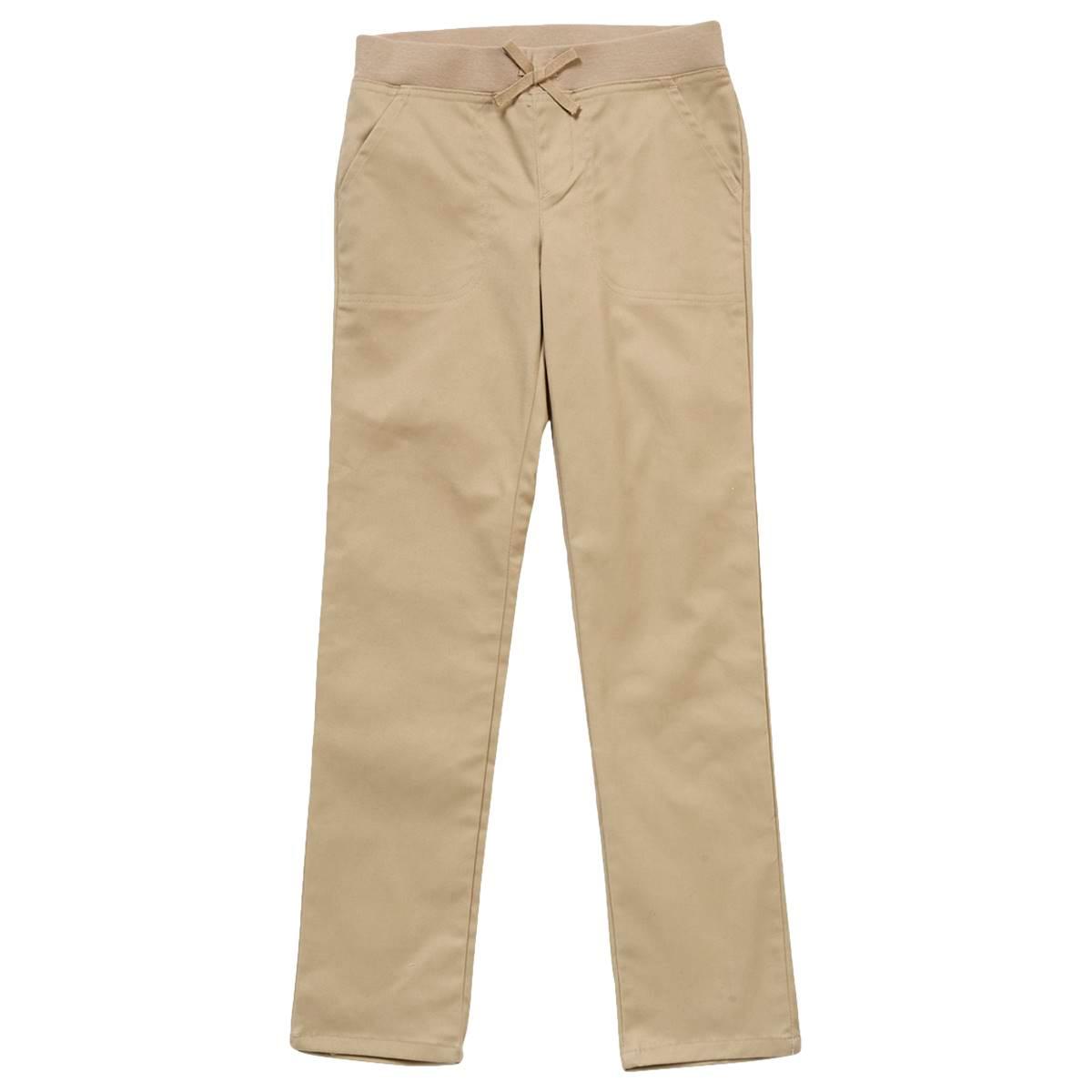 Girls (7-14) School Uniform Khaki Pull on Pants