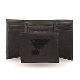 Mens NHL St. Louis Blues Faux Leather Trifold Wallet