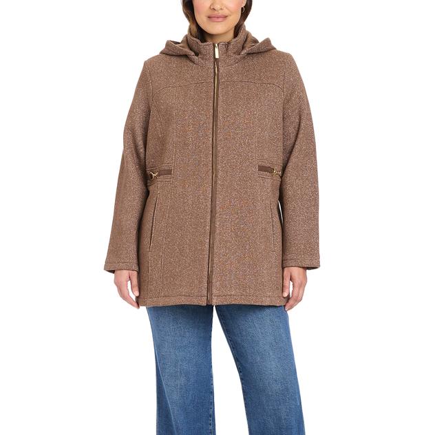 Plus Size d.e.t.a.i.l.s Fleece Anorak Jacket With Side Buckle