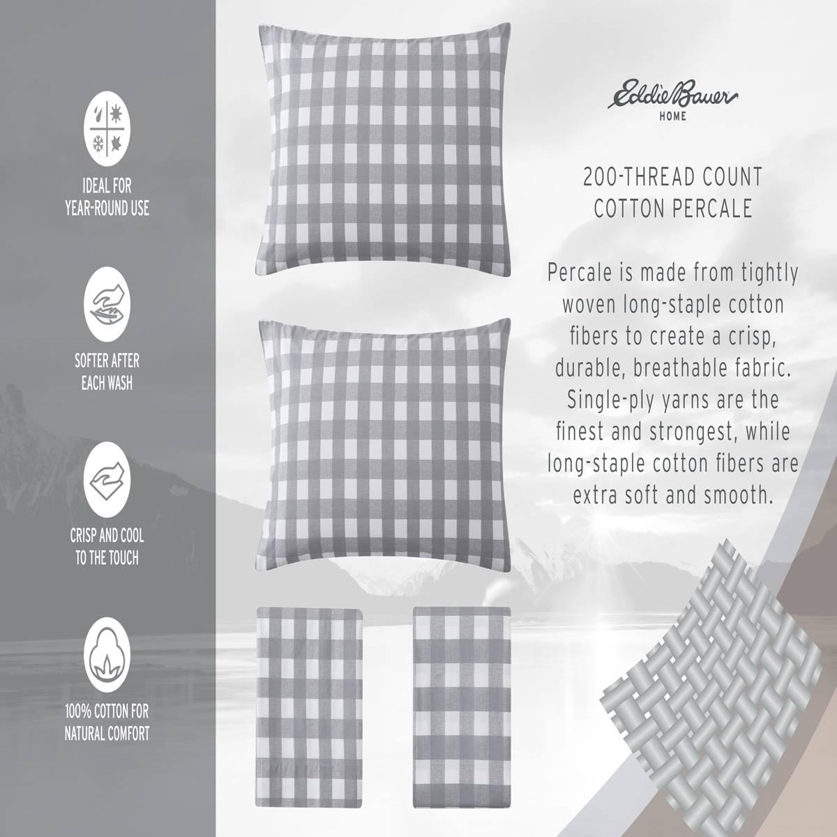 Eddie Bauer Downstream Cotton Percale Sheet Set