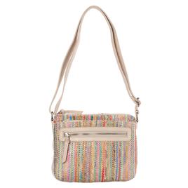 Bueno Striped Straw Top Zip Minibag