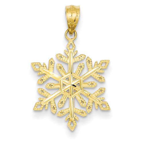 Gold Classics(tm) 14kt. Yellow Gold Snowflake Pendant