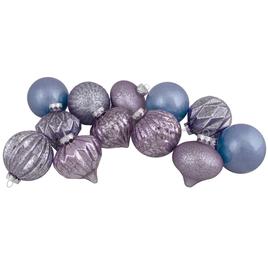 Northlight 12ct. Lavender & Blue Glass Ball Christmas Ornaments