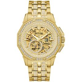 Mens Bulova Octava Gold-Tone Bracelet Watch - 98A292